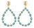 Natural Turquoise 5.90cts Earring in 14k Gold For Sale
