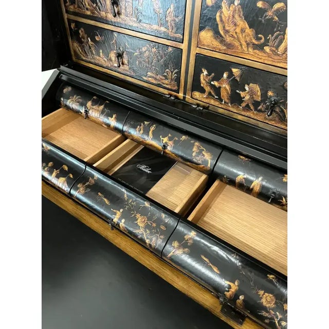 Baker Furniture McMillen Collection Venetian Chinoiserie Secretary For Sale In Los Angeles - Image 6 of 11