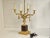 Vintage Laudarte SRL Italy Made Gilt Brass Candelabra Marble Table Lamp For Sale - Image 11 of 16