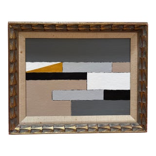 Vintage Mid-Century Modern Abstract Geometric, Hard Edge. Painting For Sale