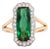 3.3ct Aaa Indicolite Tourmaline Ring W Natural Diamond Halo in 14k Solid Gold For Sale