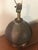 Wood Vintage Mid-Century Large Flame Glaze Studio Pottery Lamp For Sale - Image 7 of 11