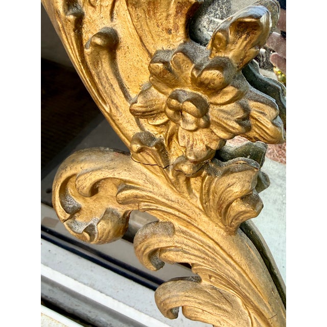Gold Oversize "Crown Shape" Mirror From 60's For Sale - Image 8 of 9