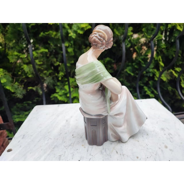 Ceramic Danish Porcelain Figurine of Woman Playing Guitar from Bing & Grondahl, 1950s For Sale - Image 7 of 12