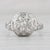 0.18ct Art Deco Diamond Star Ring 18k White Gold Size 7.25 Ornate Hand Finished For Sale - Image 4 of 8