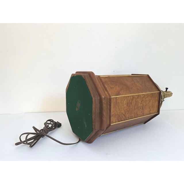 1960s Burl Wood Column Lamp & Shade by Knob Creek For Sale - Image 18 of 18