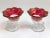 Large Vintage Cornucopia Cranberry Red Vases - a Pair For Sale - Image 4 of 6