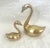 MCM Pair of Brass Swans For Sale - Image 4 of 4