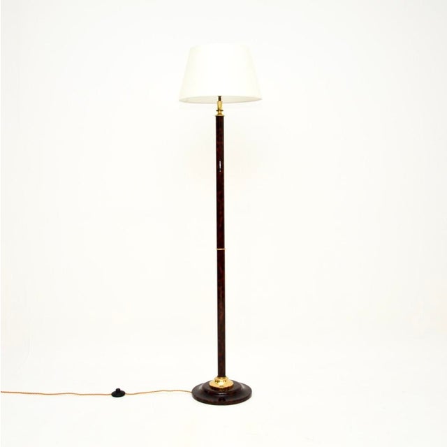 Wood Vintage French Floor Lamp attributed to Le Dauphin, 1970s For Sale - Image 7 of 7