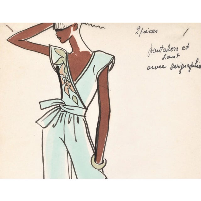 RARE! This is an original 1980's fashion design from a French Parisian designer, Drusy Passerini. Drusy was a “stylist...