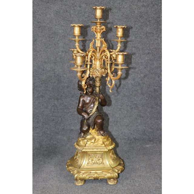 19th Century Figural French Bronze Mantel Clock Set Millard D Paris Japy Freres For Sale In Philadelphia - Image 6 of 17