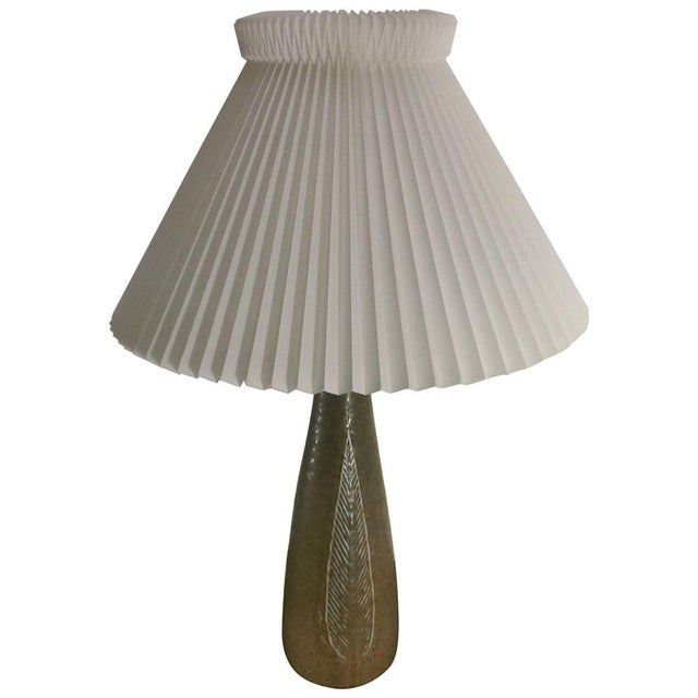 1960s Celadon Glazed Stoneware Lamp by Gerd Bogelund for Royal Copenhagen, 1960s For Sale - Image 5 of 5