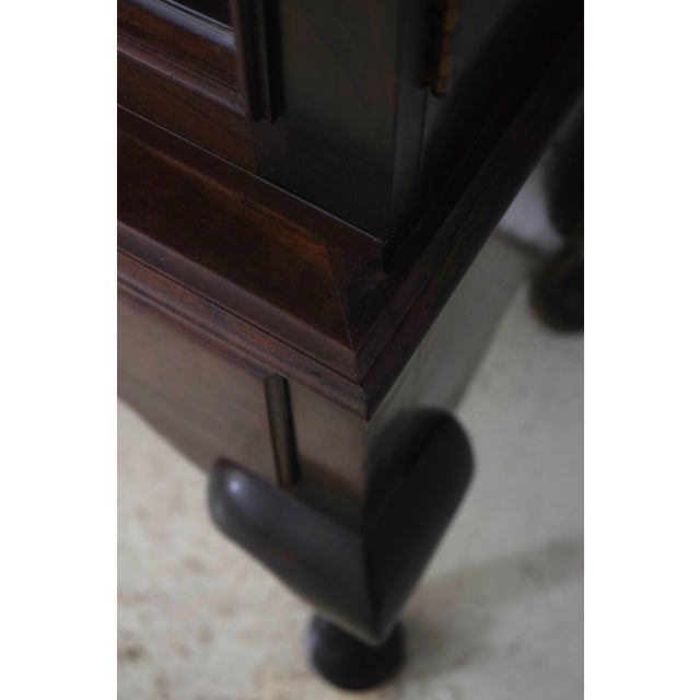 Stickley Leaded Glass Cherry 2 Door Curio Bookcase Cabinet For Sale - Image 9 of 18