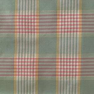 P Kaufmann Pk Lifestyles Green Pink & Yellow Colburn Crofton Grosgrain Glen Plaid- Fabric Sample