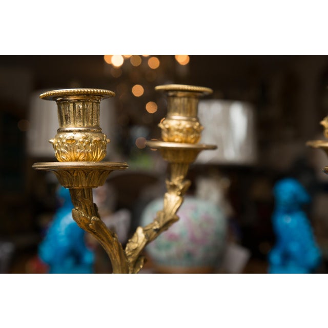 Metal Pair of 19th Century French Gilt and Patinated Bronze Cherubs as Candelabra For Sale - Image 7 of 8