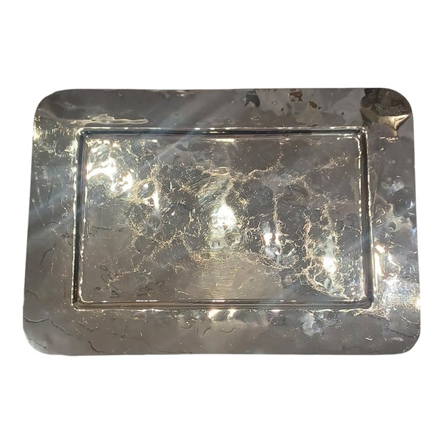 Vintage Gabriella Crespi Silver Plated Platter For Sale