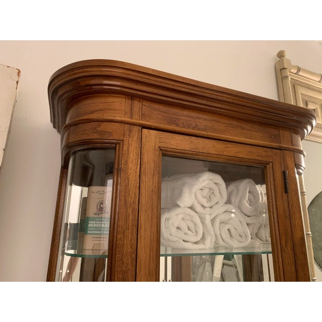 Petite Curved Glass Curio Pulaski French Empire Style For Sale - Image 4 of 12