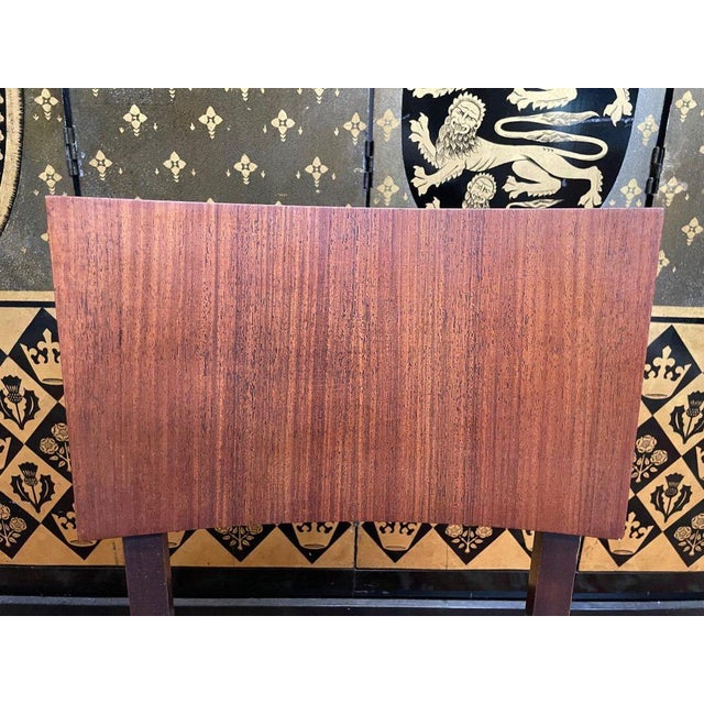 1950s Art Deco Chairs in Mahogany and Green Skai, 1950, Set of 6 For Sale - Image 5 of 9