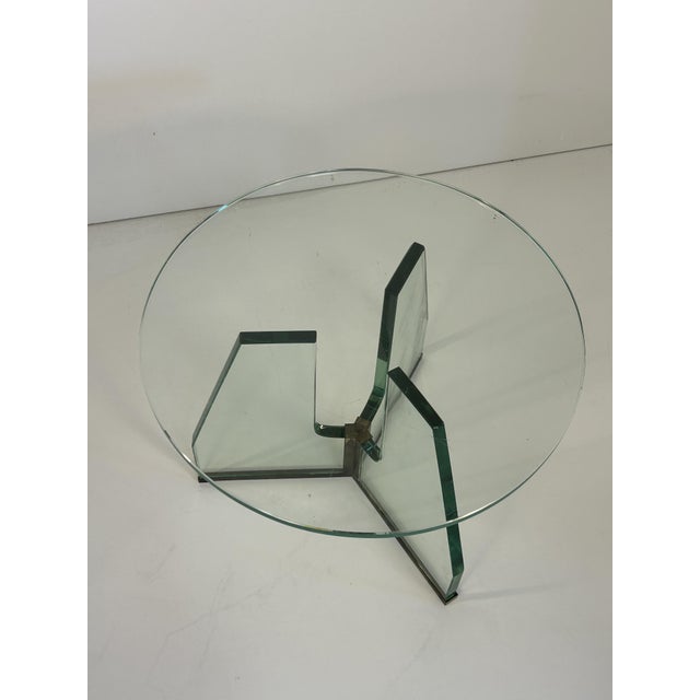 1930s Vintage Glass Coffee Table in the style of Gio Ponti, 1930s For Sale - Image 5 of 10