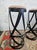 Set of (3) Cappellini Ribbon Stools, designed by Nendo, featuring a unique structure made from metal folded into...