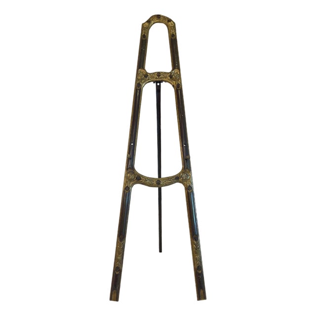 Continental Gilt and Mahogany Easel For Sale