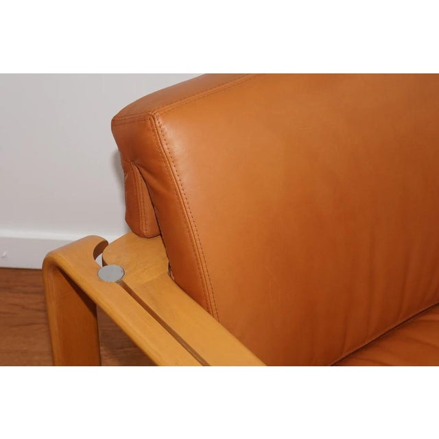 Wood Vintage Stoll Giroflex Leather and Wood Arm Chair For Sale - Image 7 of 7