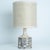 Ceramic Large Grey Ceramic Table Lamps with Silk Shades from Soholm, Denmark, 1960s, Set of 2 For Sale - Image 7 of 14