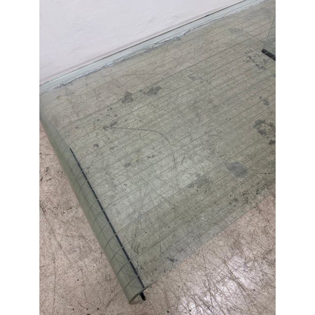 Transparent Angelo Cortesi Etched Waterfall Coffee or Cocktail Table for Fiam, Italy 1980s For Sale - Image 8 of 18