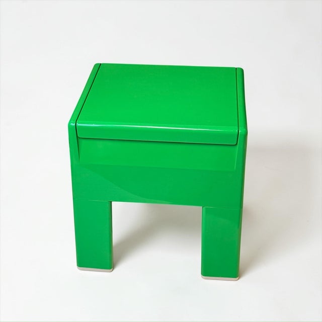 Green Plastic Storage Stool by Olaf Von Bohr for Gedy, 1960s For Sale - Image 14 of 18