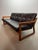 Wood Mid-Century Modern Sofa in Teak with Black Leather Cushions by Sven Ellekaer for Komfort, Denmark, 1970s For Sale - Image 7 of 10