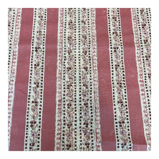 Robert Kime Stripe Linen Fabric- 4 1/2 Yards For Sale