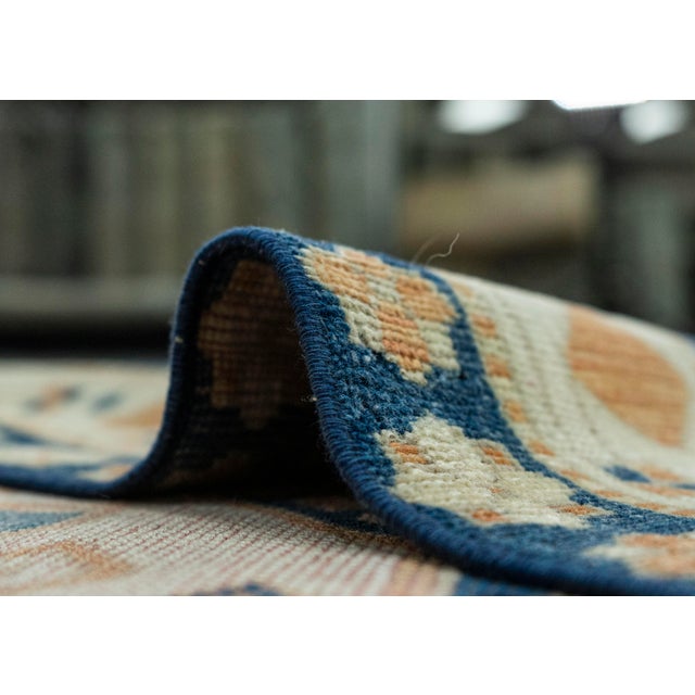 Textile Turkish Vintage Rug 4'5" x 5'9" #20782 For Sale - Image 7 of 8