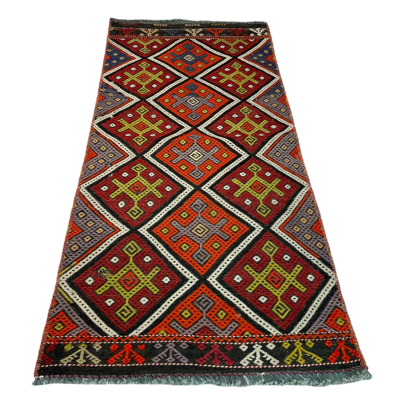Vintage Turkish Mini Kilim Rug | Chairish