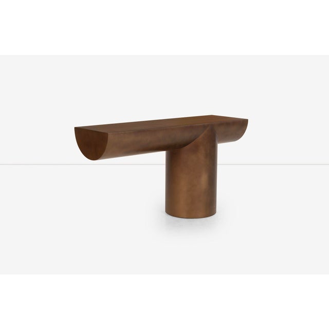 Wood J. Wade Beam for Brueton "Tee" Console Table 1970's For Sale - Image 7 of 11