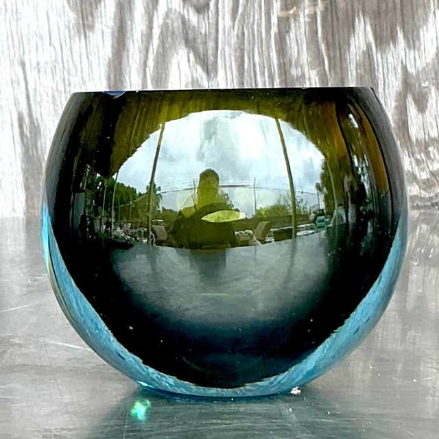 Elevate your decor with this Vintage Boho Glass Ashtray, inspired by Murano craftsmanship. Perfect for American-style...