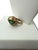 Brutalist Sterling Panetta Faux Jade Ring For Sale - Image 9 of 9