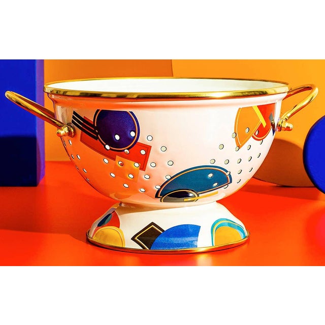 Bauhaus Enamel Colander Chairish