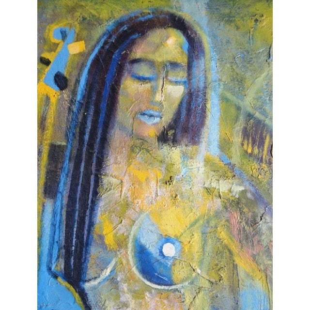 Modern Uldis Krauze, Musical Mood, 1998, Oil on Cardboard For Sale - Image 3 of 6