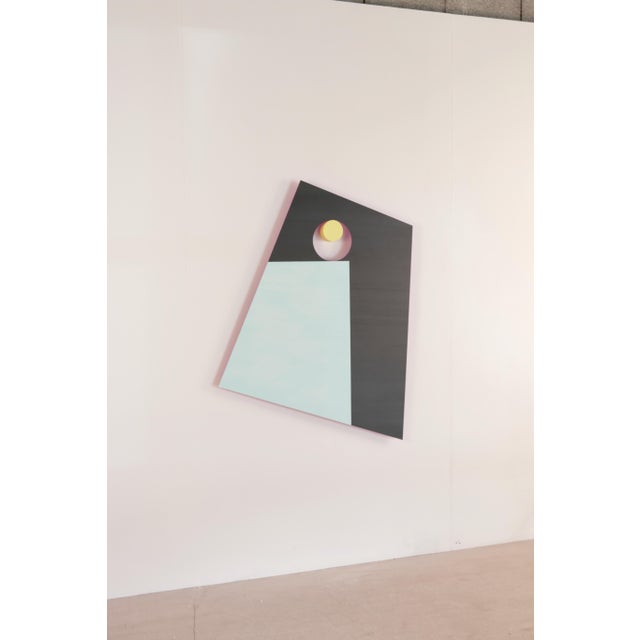 Contemporary Abstract Corten Steel, Oil & Automotive Paint "Plinth 10" by Tom Henderson For Sale - Image 6 of 10