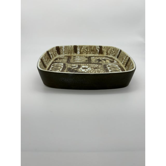 Vintage Nils Thorsson Royal Copenhagen Faience Baca Series Shallow Dish For Sale - Image 12 of 18