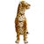 Mid-Century Modern Vintage Large Scale Italian Glazed Porcelain Standing Leopard Statue For Sale - Image 3 of 9