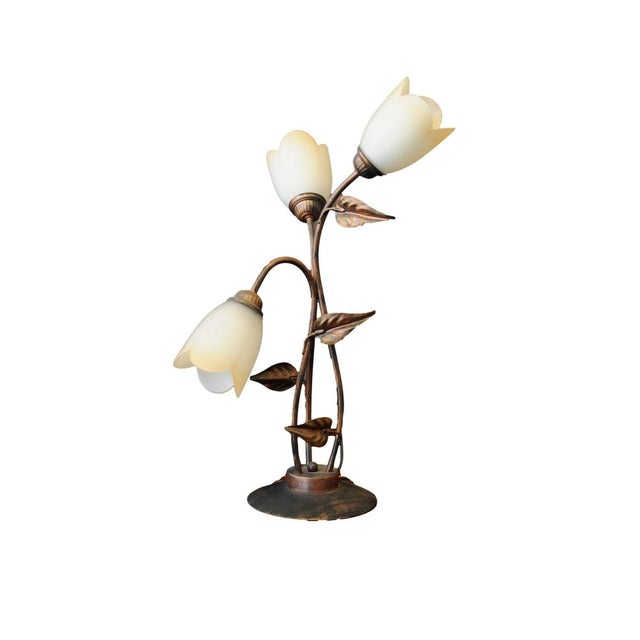 Vintage Tulip Table Lamp For Sale - Image 3 of 3