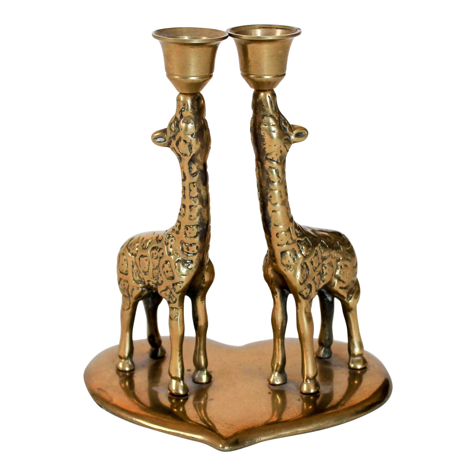 Brass Giraffes Candle Holder Chairish