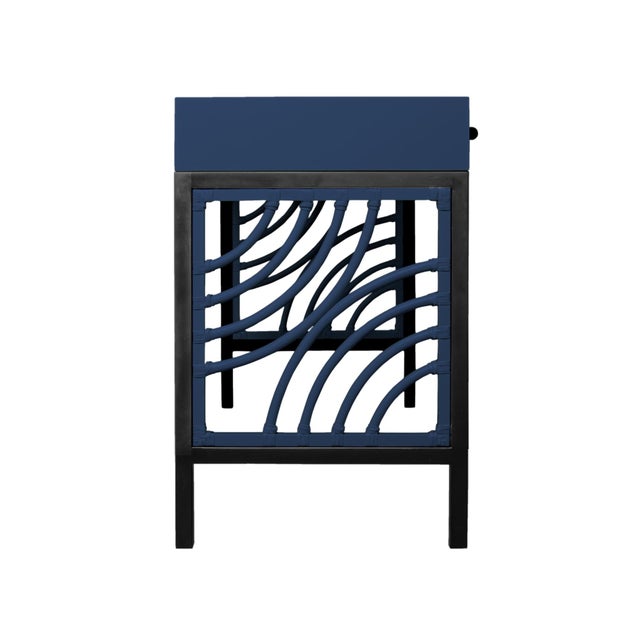 Not Yet Made - Made To Order Swirl Writing Desk - Navy For Sale - Image 5 of 9