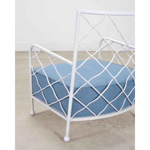 Pair of Midcentury French Iron Lounge Chairs After Royere For Sale - Image 14 of 18