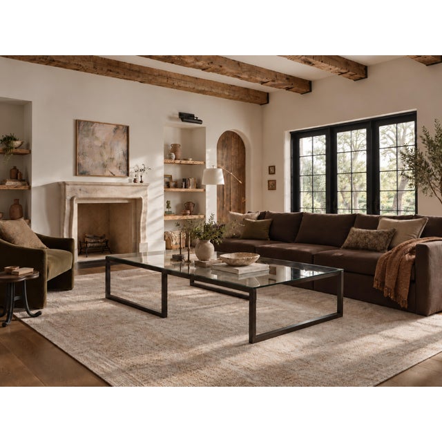 Contemporary Monumental Minimalist Modern Glass Coffee Table For Sale - Image 3 of 7