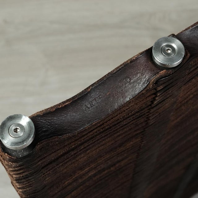 Steel and Leather Doormat from Arte & Cuoio, Italy, 1980s For Sale - Image 14 of 15