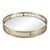 Large 18" Round Heavy Mirrored Tray W/Gold Gallery Edge - For Serving, Vanity or Ottoman - Palm Beach Regency, Grandmillennial, Modern Luxe - See Pics For Sale