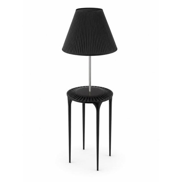 Pic floor lamp in wood and lacquered steel by christophe perichon. Dimensions: ø 45 x h 175 cm. Materials: wood and...