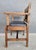 An unusual Mission Oak / Arts & Crafts side or armchair. Early 20th century. Notice fine craftsmanship with pegging and...
